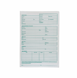 Patient medical record form example
