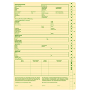 Patient medical record form example, alternate layout