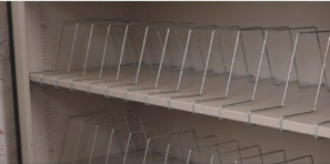 Wire rack support for high density and bulk filing units
