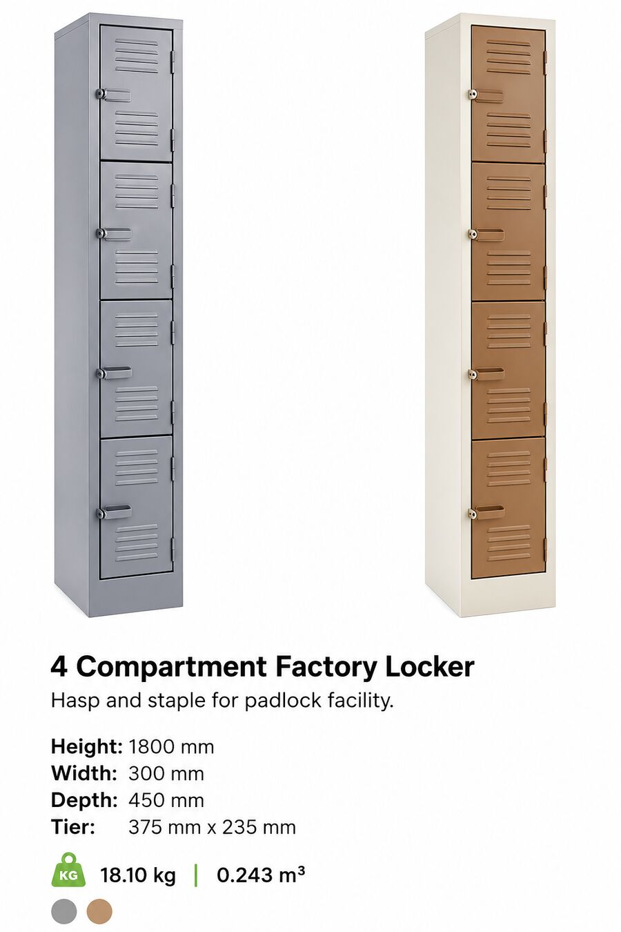 Steel factory lockers