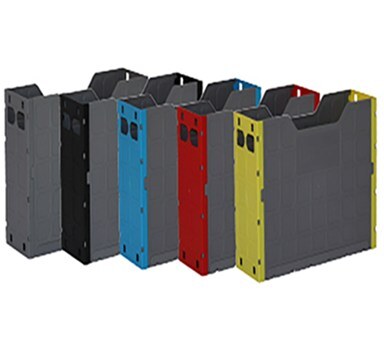 A4 economy plastic containers in five colours