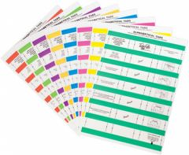 Filing label sheets, alphabetical and numeric